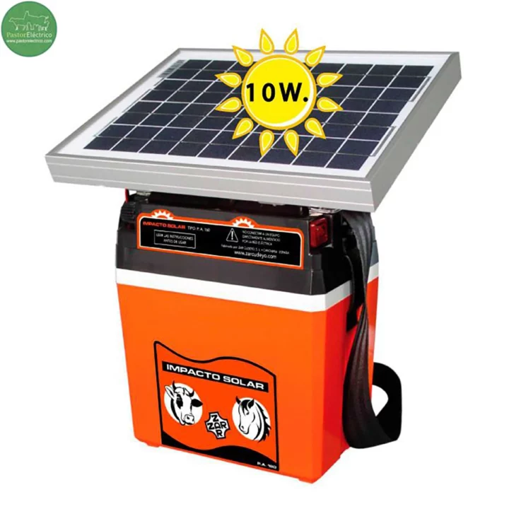 PASTOR ELÉCTRICO IMPACTO SOLAR 10W Y BATERÍA 12V